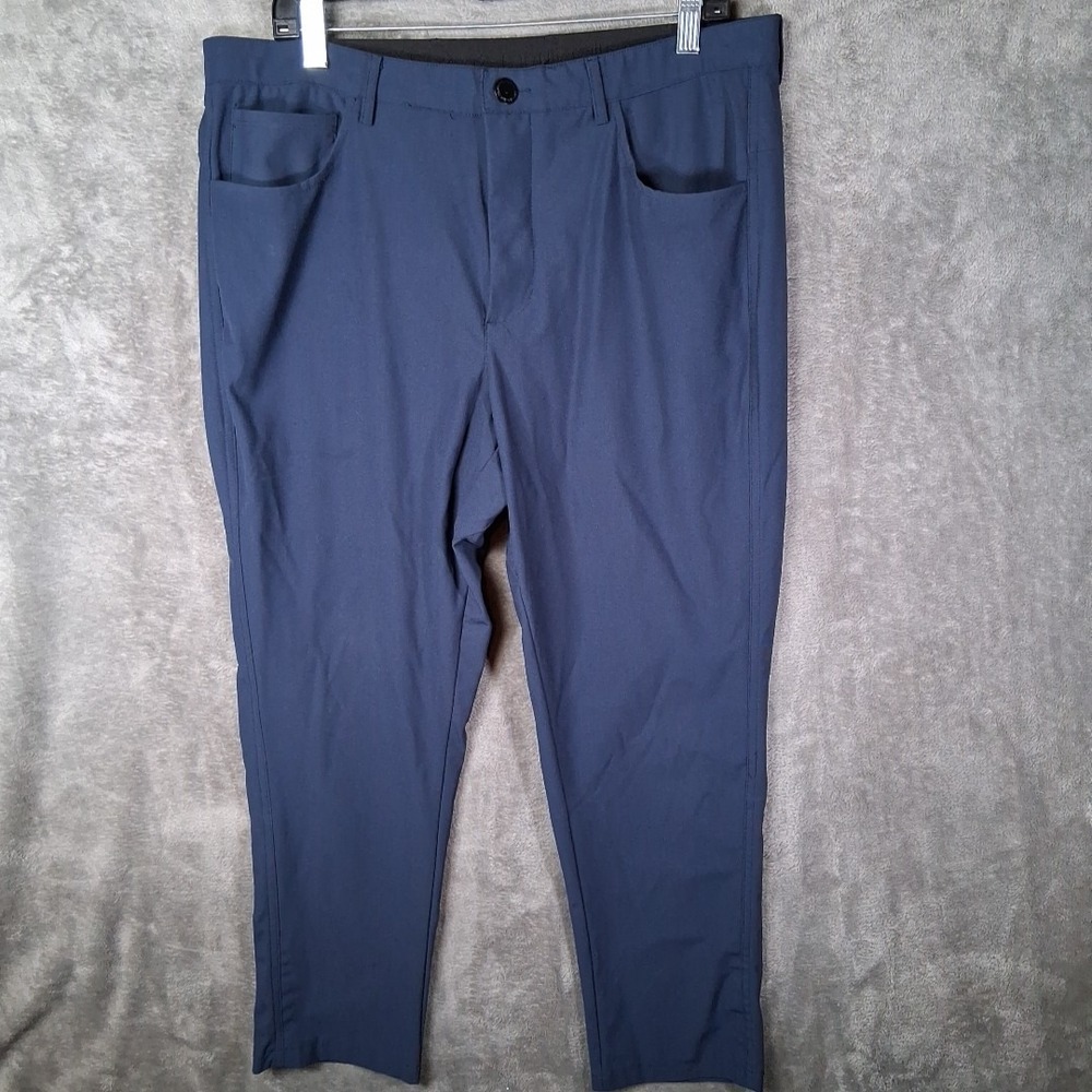 Quicksilver Pants Mens Size 34x29 Slim Straight Navy Blue‎ Stretch Tech Casual